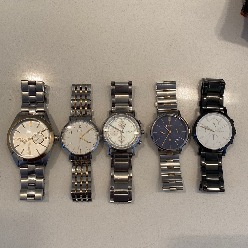 Dkny metal band watches -set of 5